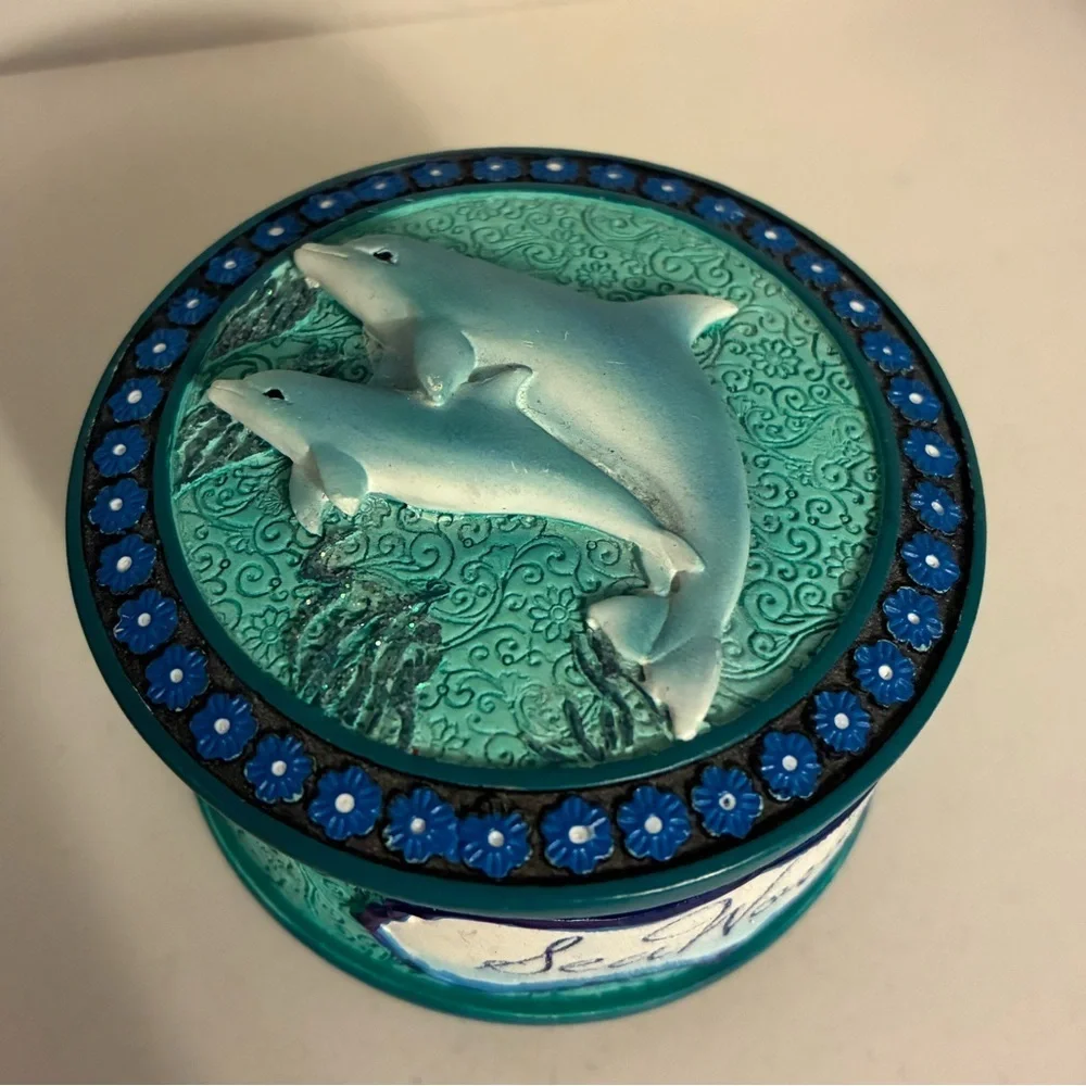 Seaworld Dolphin Trinket Box